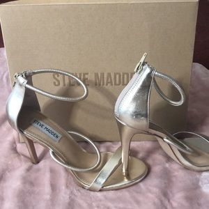 Steve Madden Sexy Gold Strap Stilettos